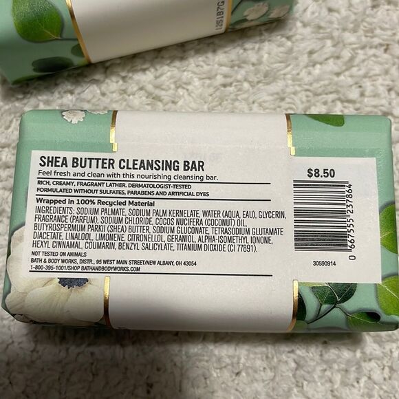 NIP- Bath & Body Works. Two Eucalyptus Spearmint Cleansing Bar - Picture 3 of 3